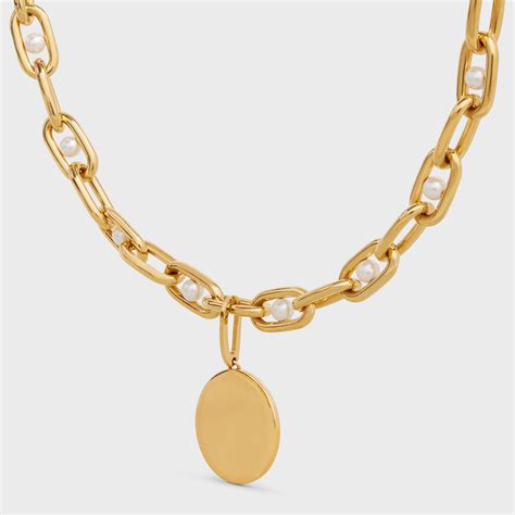 celine necklace pearl|Celine necklaces for women.